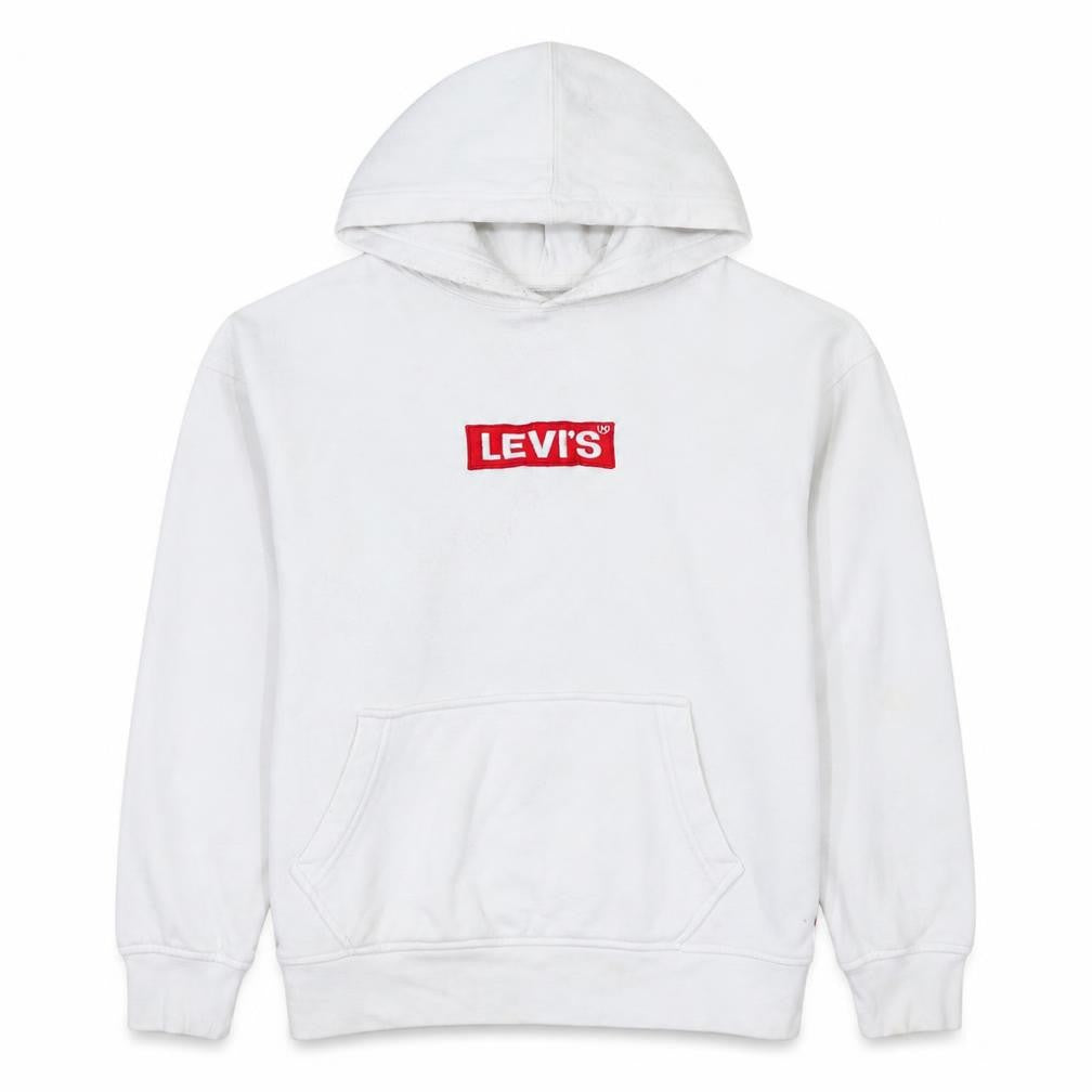 Mens UK Size S Levi's White Pullover Hoodie