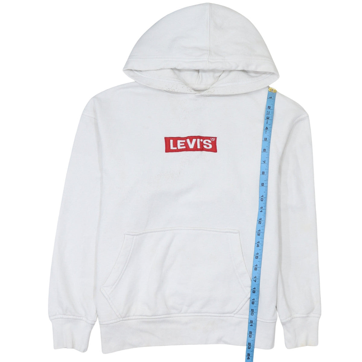 Mens UK Size S Levi's White Pullover Hoodie
