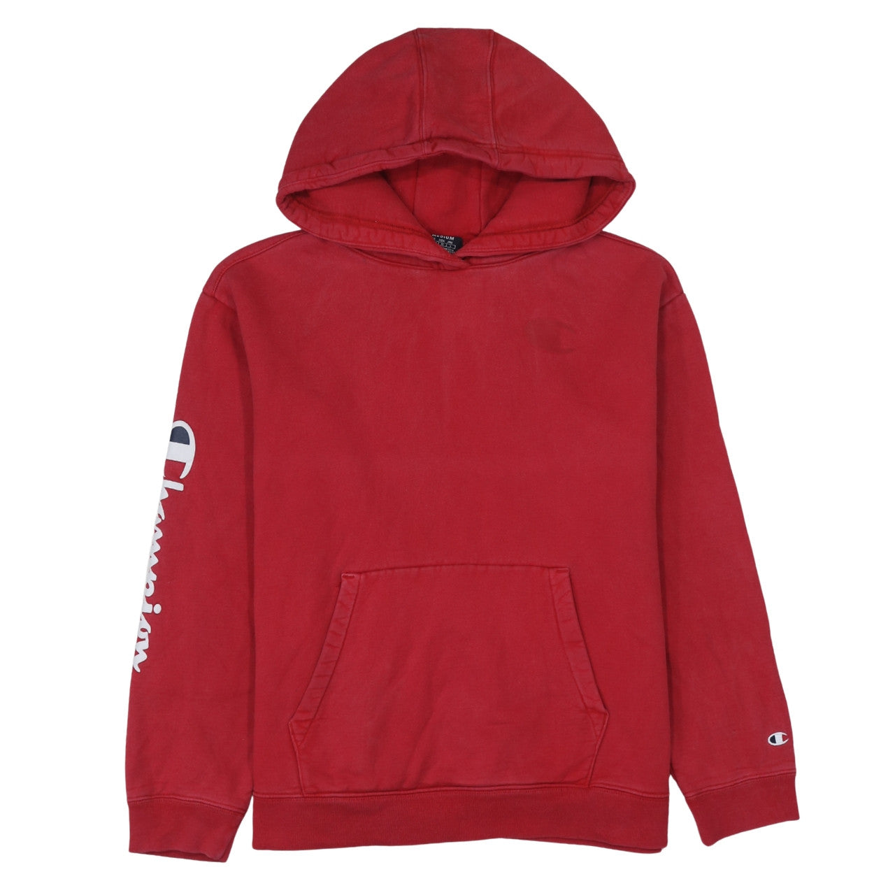 Mens UK Size M Champion Red Pullover Hoodie