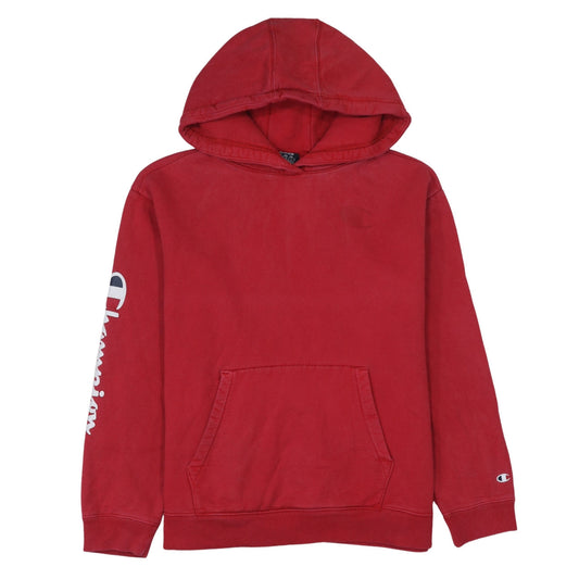 Mens UK Size M Champion Red Pullover Hoodie