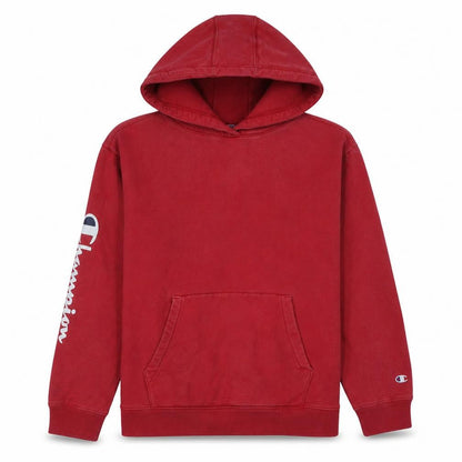 Mens UK Size M Champion Red Pullover Hoodie
