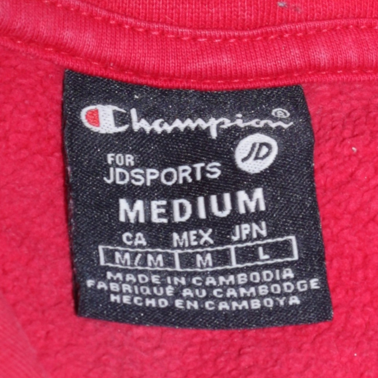 Mens UK Size M Champion Red Pullover Hoodie