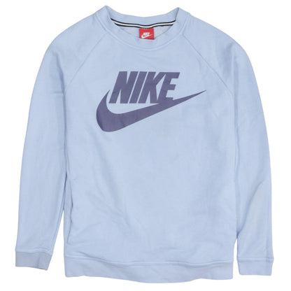 Womens UK Size M Nike Blue Pullover Sweatshirt