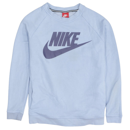 Womens UK Size M Nike Blue Pullover Sweatshirt