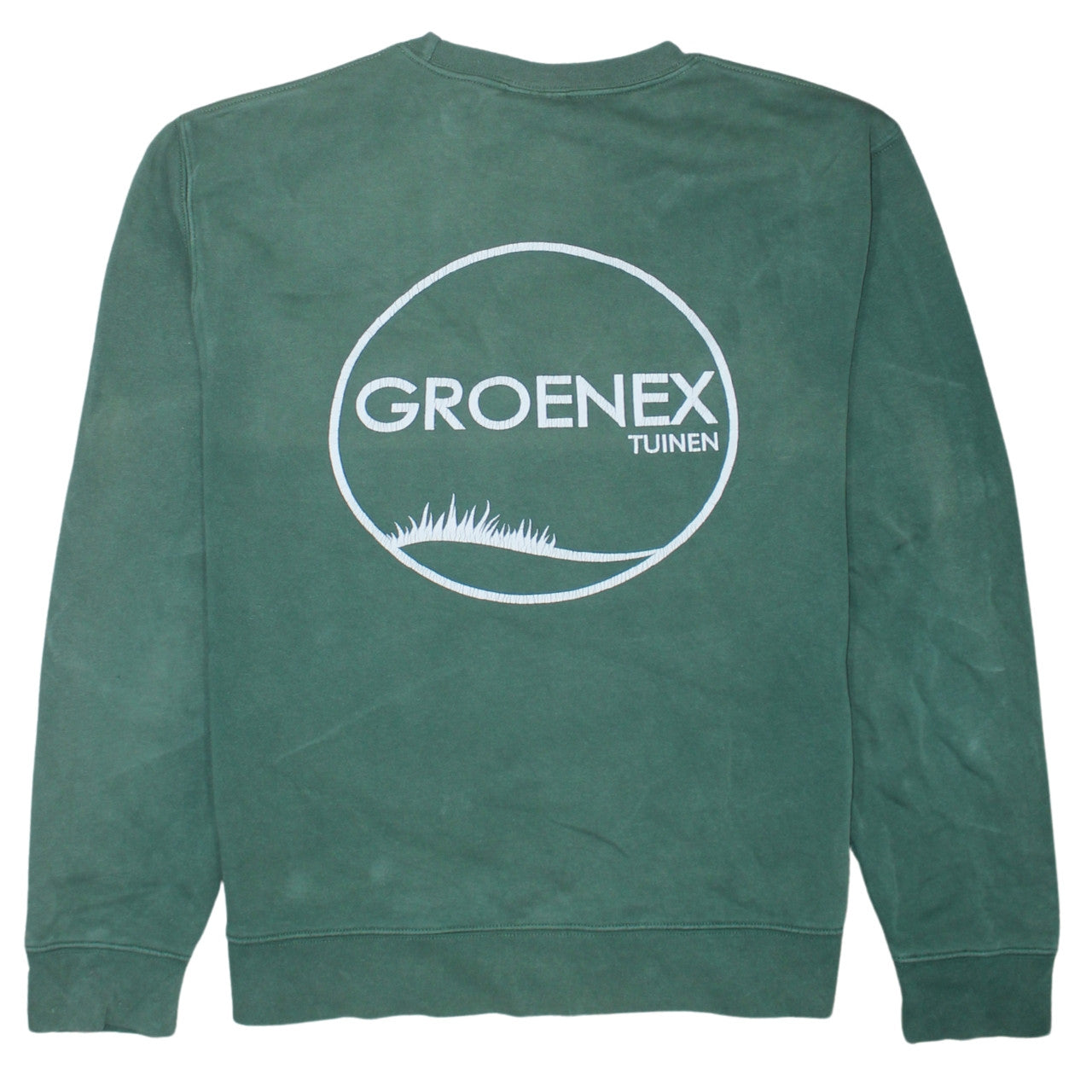 Mens UK Size L Russell Green Pullover Sweatshirt