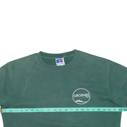 Mens UK Size L Russell Green Pullover Sweatshirt
