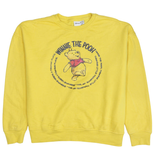 Womens UK Size 12 Disney Yellow Pullover Sweatshirt