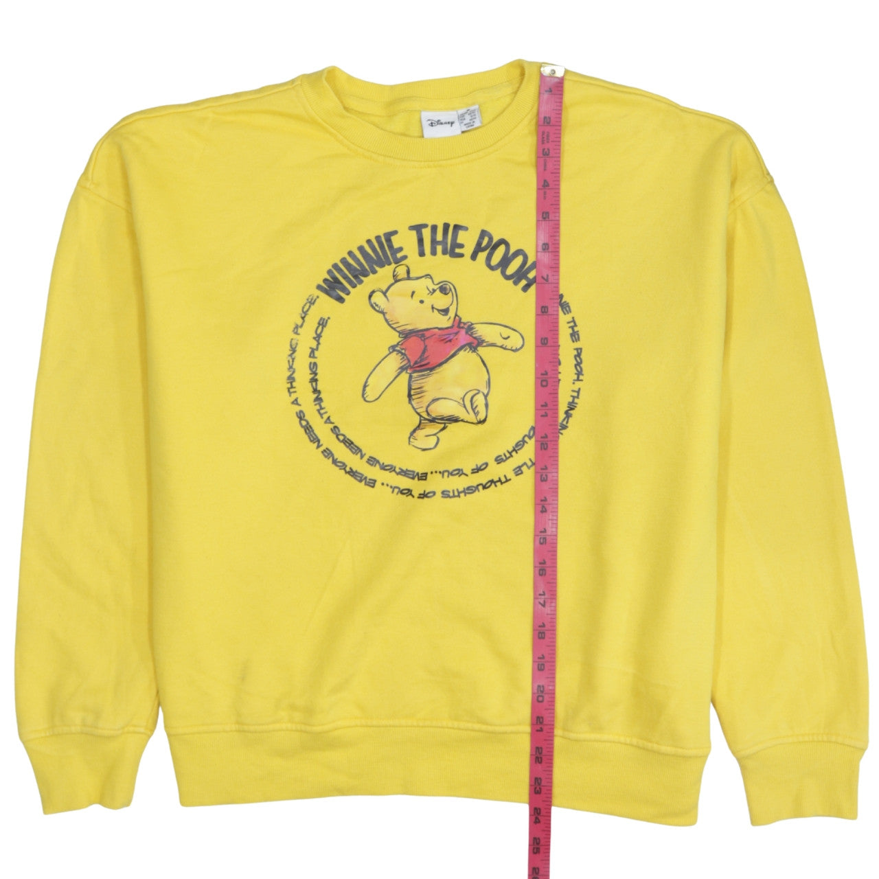 Womens UK Size 12 Disney Yellow Pullover Sweatshirt