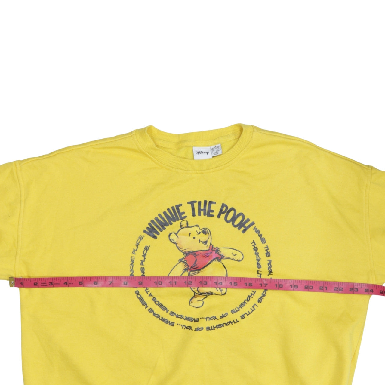 Womens UK Size 12 Disney Yellow Pullover Sweatshirt