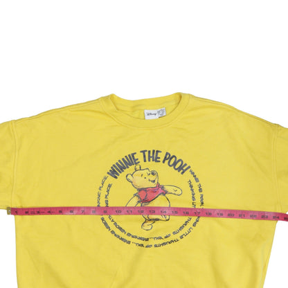 Womens UK Size 12 Disney Yellow Pullover Sweatshirt