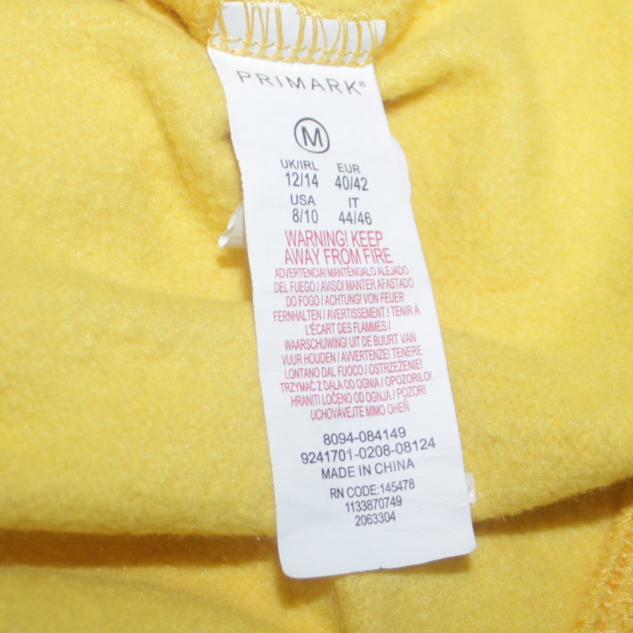 Womens UK Size 12 Disney Yellow Pullover Sweatshirt