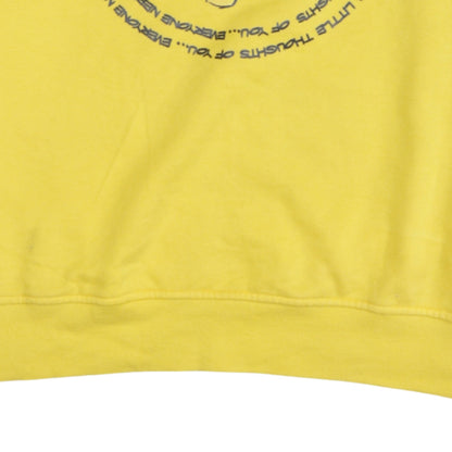 Womens UK Size 12 Disney Yellow Pullover Sweatshirt