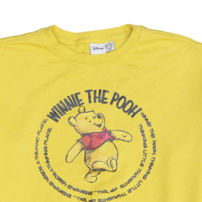 Womens UK Size 12 Disney Yellow Pullover Sweatshirt