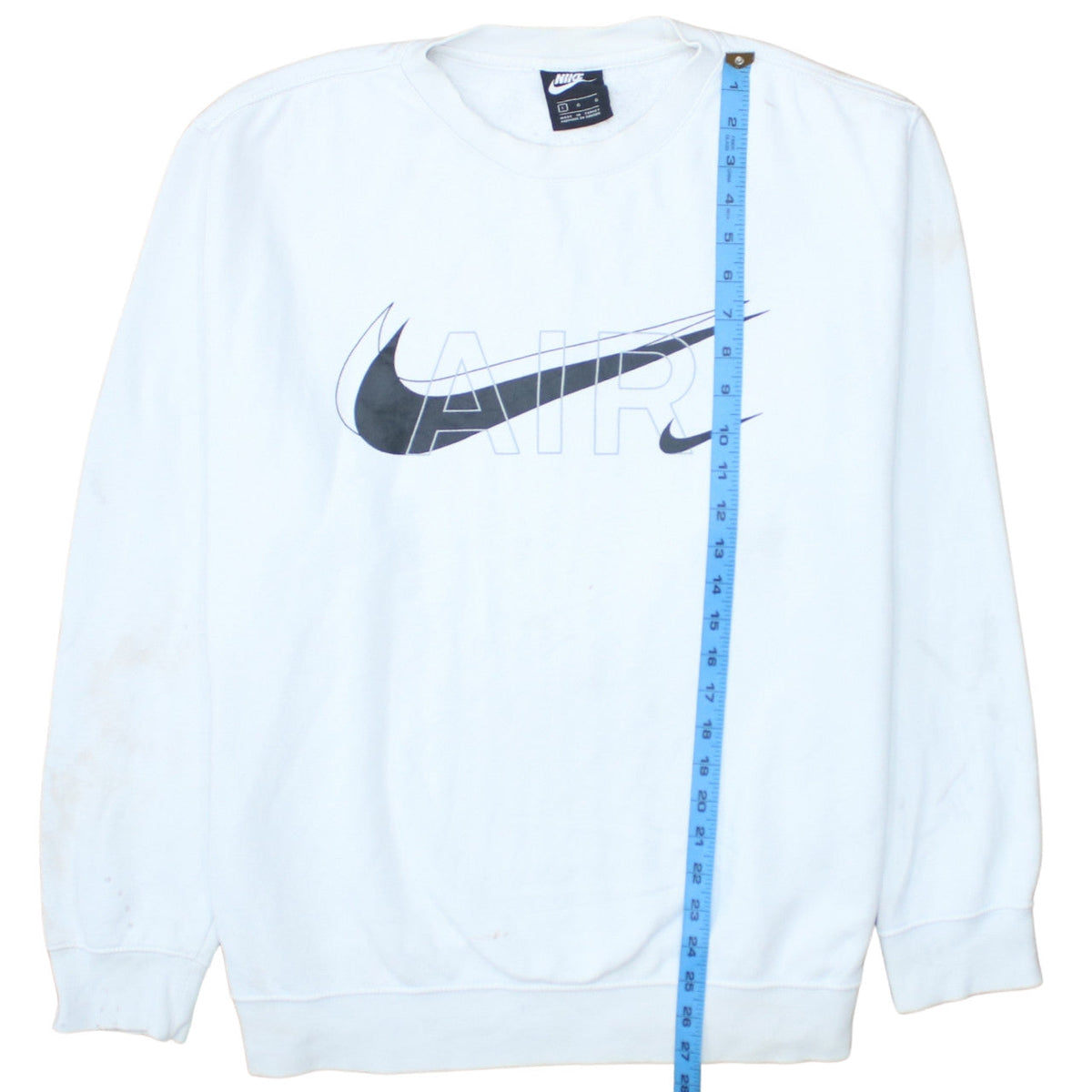 Mens UK Size L Nike White Pullover Sweatshirt