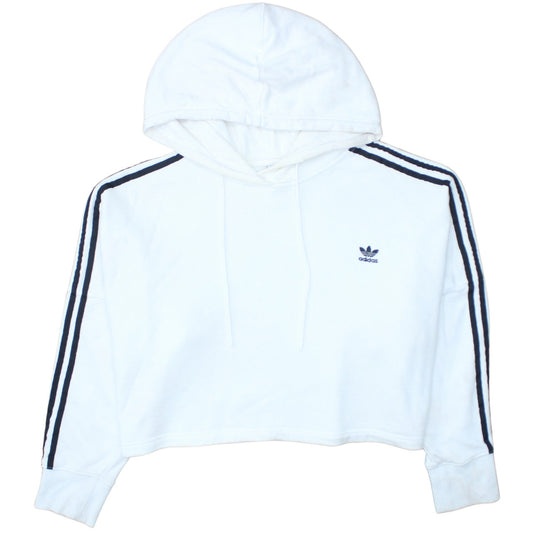 Womens UK Size 18 adidas White Pullover Hoodie