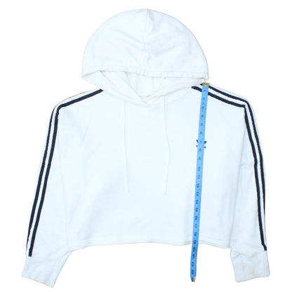 Womens UK Size 18 adidas White Pullover Hoodie