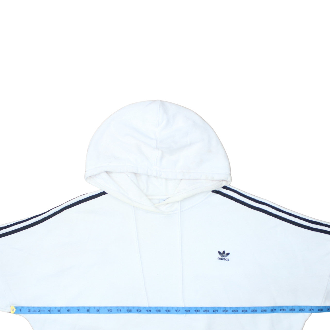Womens UK Size 18 adidas White Pullover Hoodie