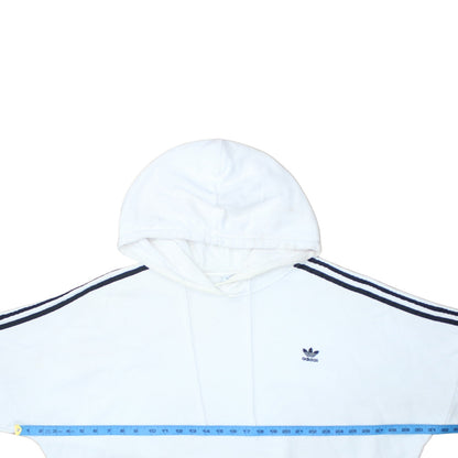 Womens UK Size 18 adidas White Pullover Hoodie