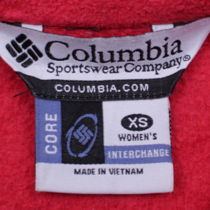 Columbia Women's Red Fleece Full Zip Jacket XS Outdoor