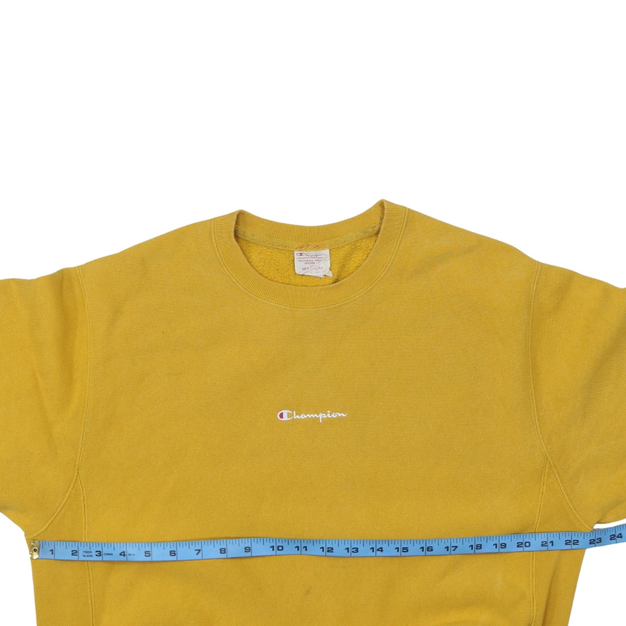 Mens UK Size M Champion Yellow Pullover Sweatshirt
