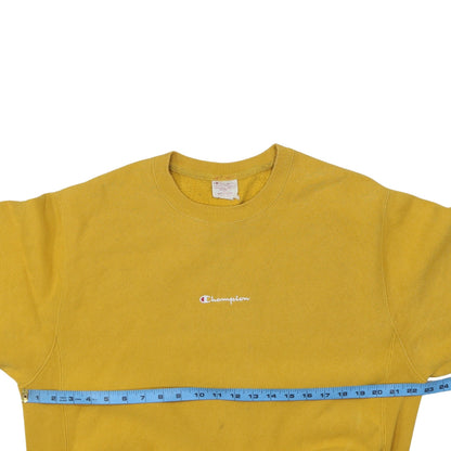 Mens UK Size M Champion Yellow Pullover Sweatshirt