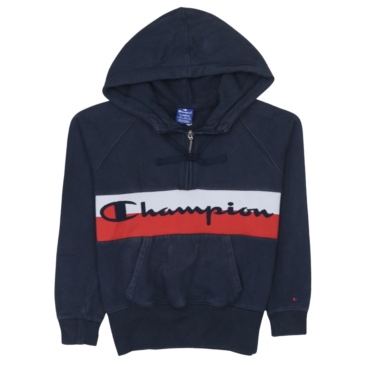 Mens UK Size XS Champion Blue Pullover Hoodie
