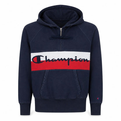 Mens UK Size XS Champion Blue Pullover Hoodie