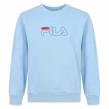 Fila Men's Blue XL Crew Neck Pullover Sweatshirt with Logo