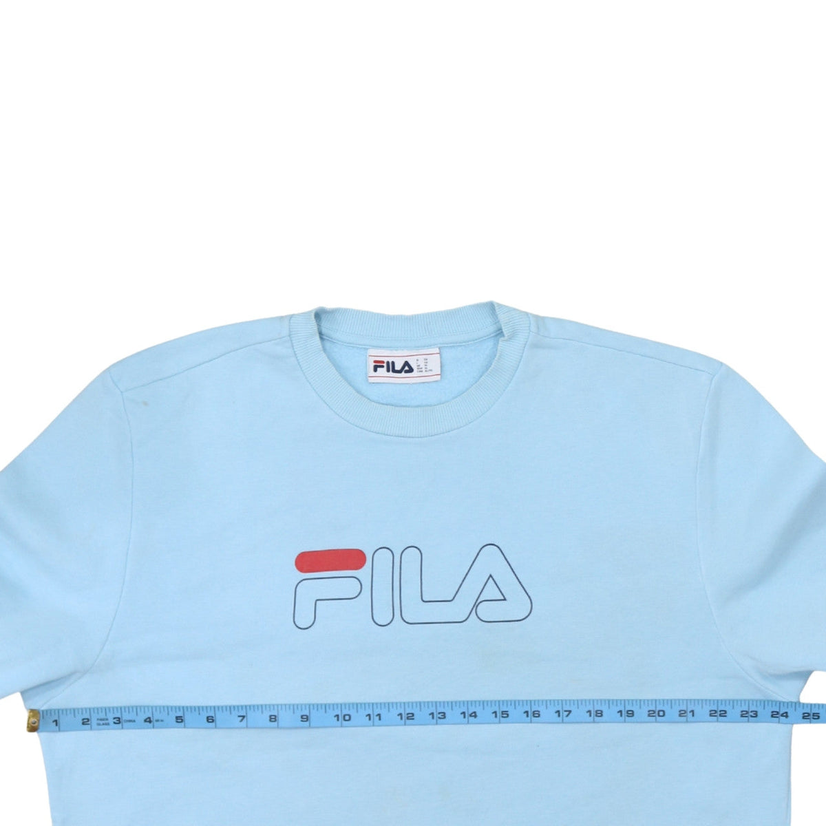 Fila Men's Blue XL Crew Neck Pullover Sweatshirt with Logo