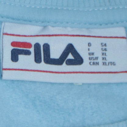 Fila Men's Blue XL Crew Neck Pullover Sweatshirt with Logo