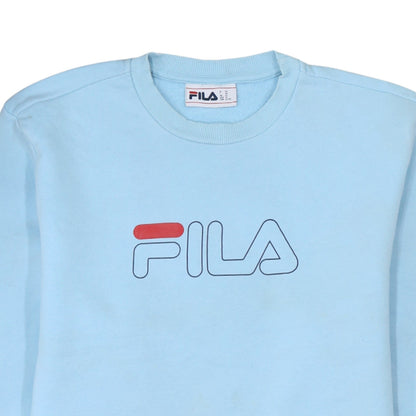 Fila Men's Blue XL Crew Neck Pullover Sweatshirt with Logo