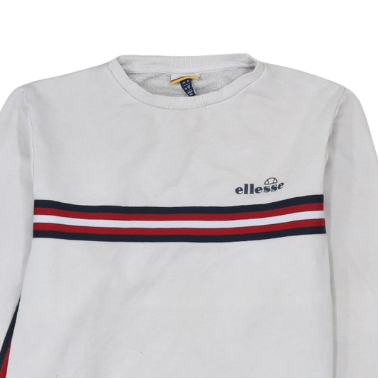 Womens UK Size 12 ellesse White Pullover Sweatshirt