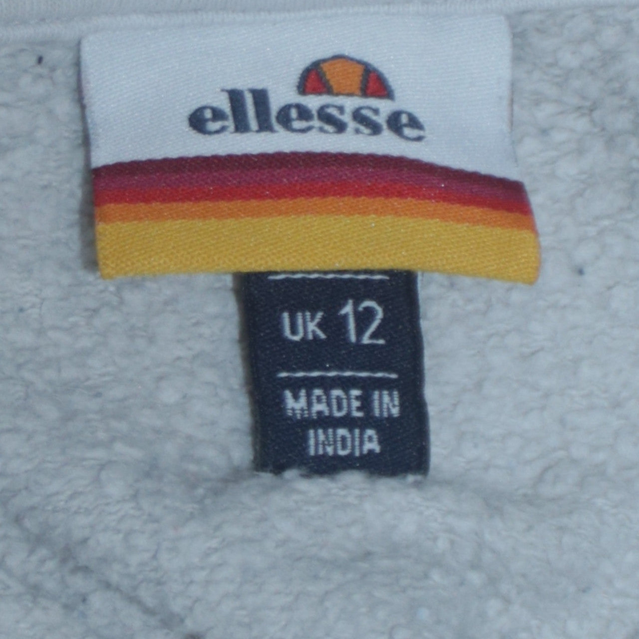 Womens UK Size 12 ellesse White Pullover Sweatshirt