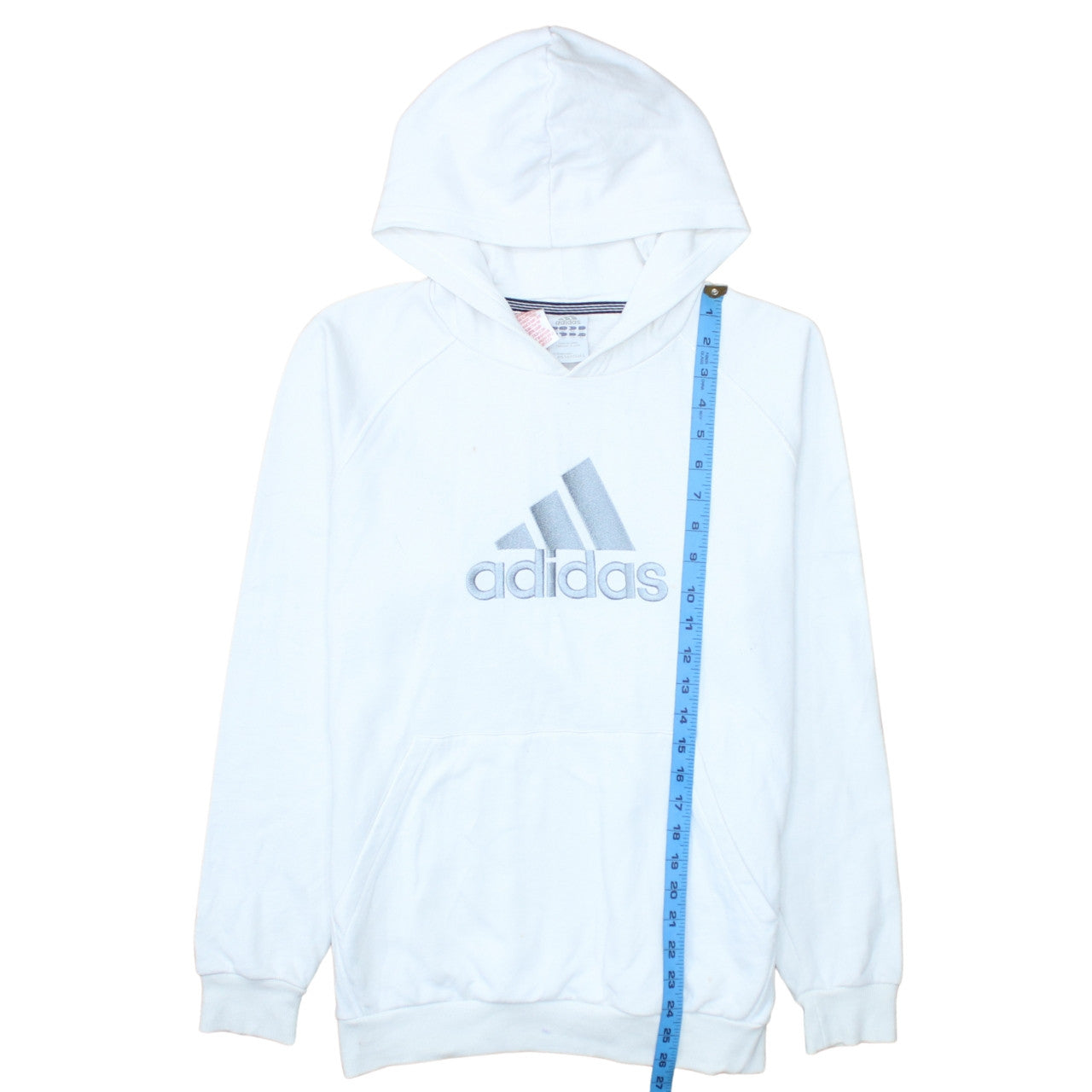 Boys UK Size 14-15 Years adidas White Pullover Hoodie