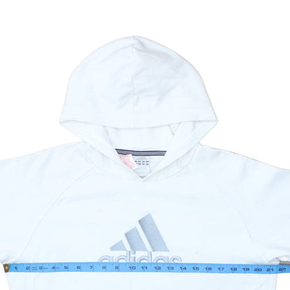 Boys UK Size 14-15 Years adidas White Pullover Hoodie