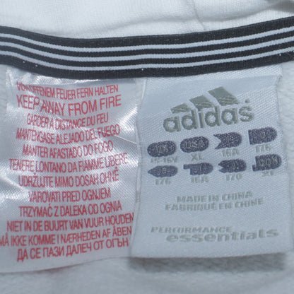 Boys UK Size 14-15 Years adidas White Pullover Hoodie