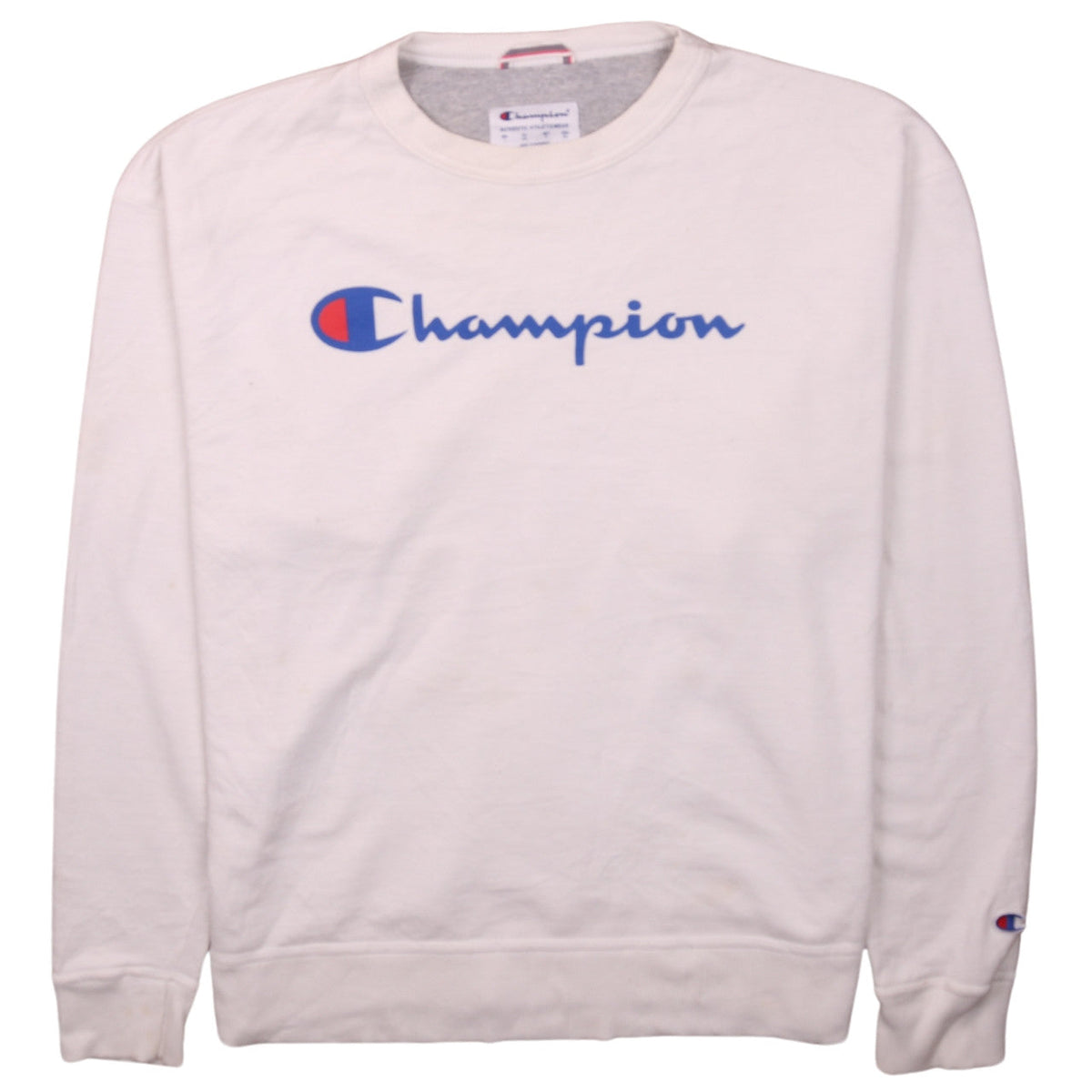 Mens UK Size L Champion White Pullover Sweatshirt