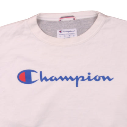 Mens UK Size L Champion White Pullover Sweatshirt