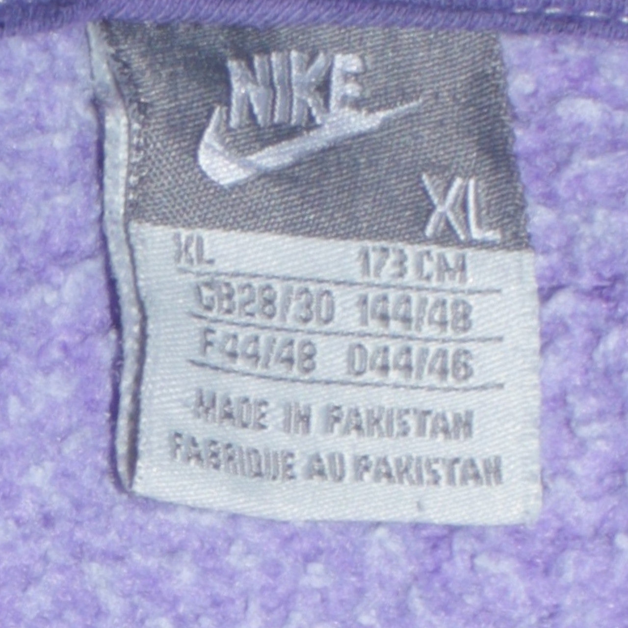 Womens UK Size XL Nike Purple Full Zip Hoodie