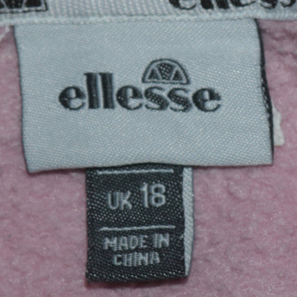 Womens UK Size 18 ellesse Pink Pullover Hoodie