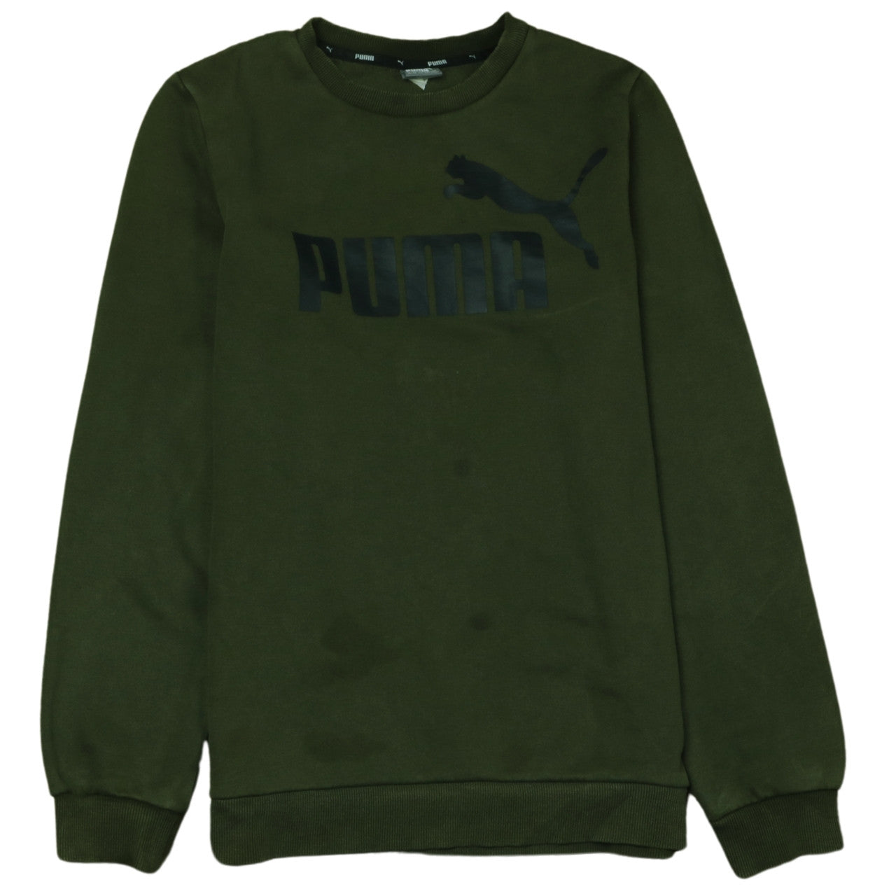 Boys UK Size 13-14 Years PUMA Green Pullover Sweatshirt