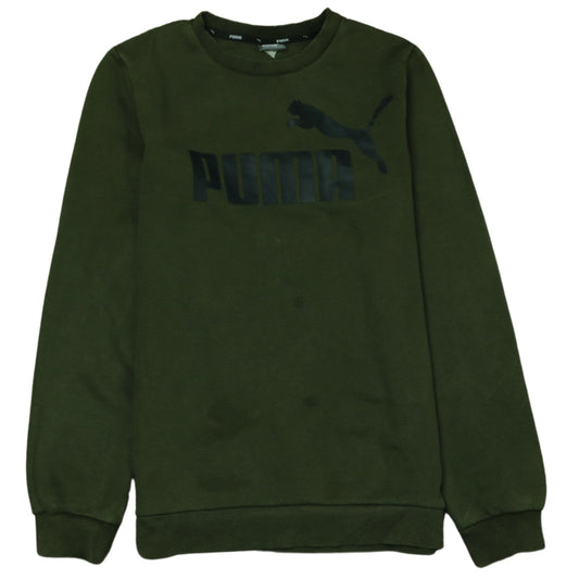 Boys UK Size 13-14 Years PUMA Green Pullover Sweatshirt
