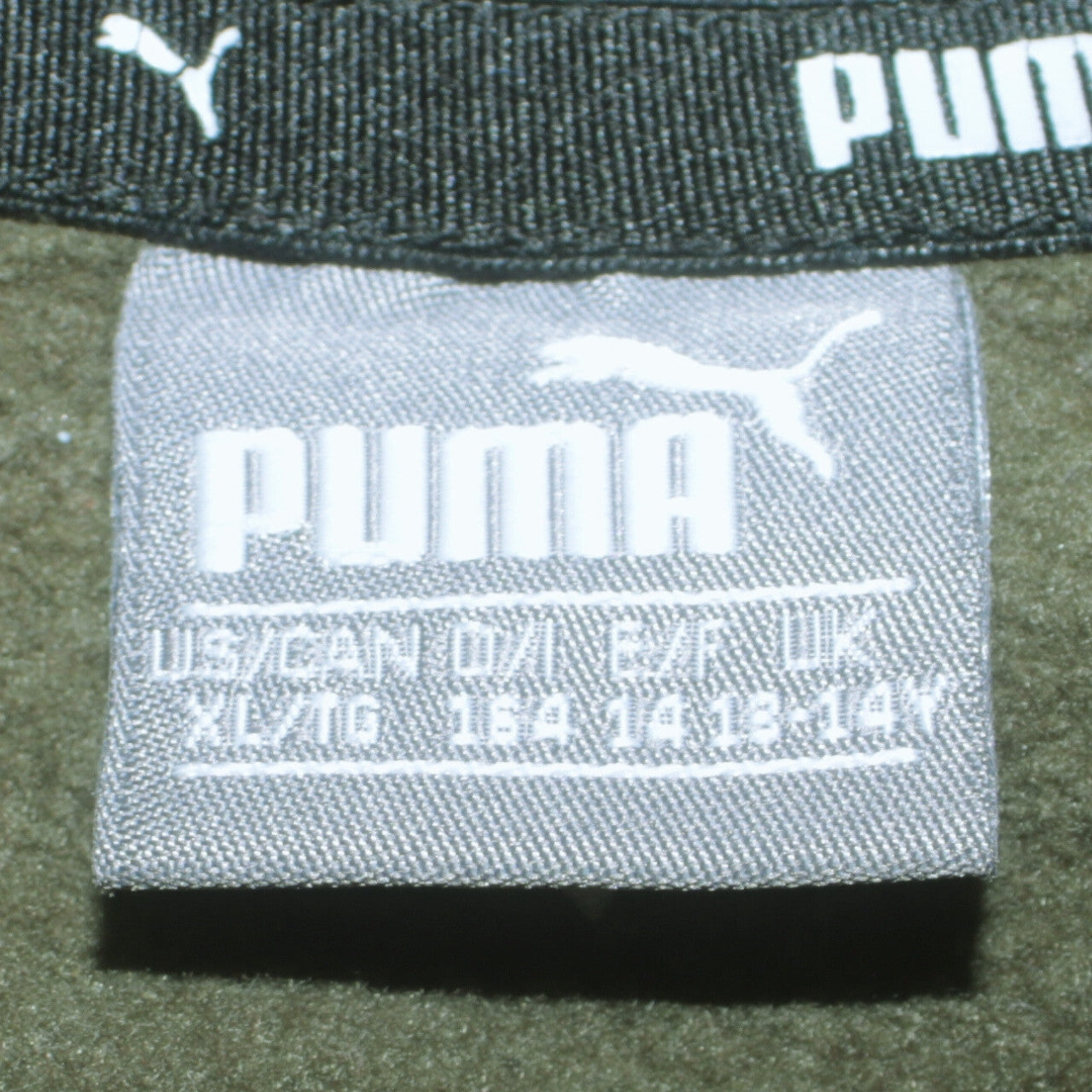 Boys UK Size 13-14 Years PUMA Green Pullover Sweatshirt