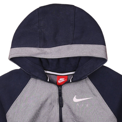 Nike Boys Grey & Navy Full Zip Hoodie XL (13-15 Years) Air Logo