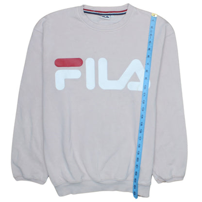 Womens UK Size S FILA Beige Pullover Sweatshirt