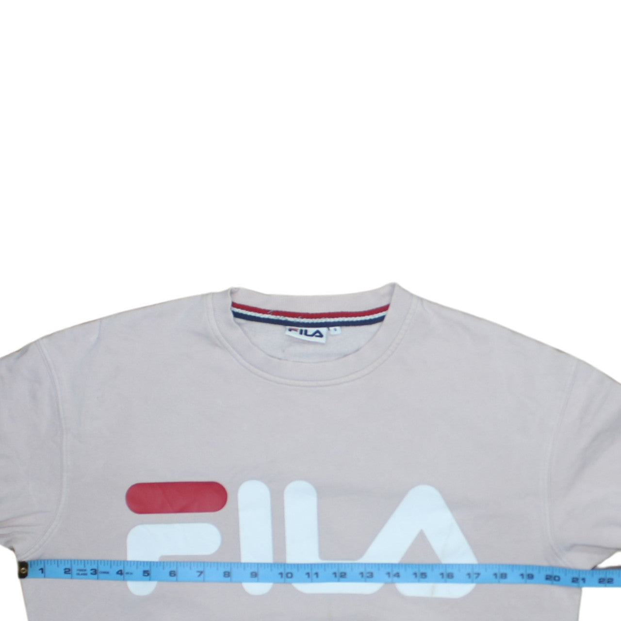 Womens UK Size S FILA Beige Pullover Sweatshirt