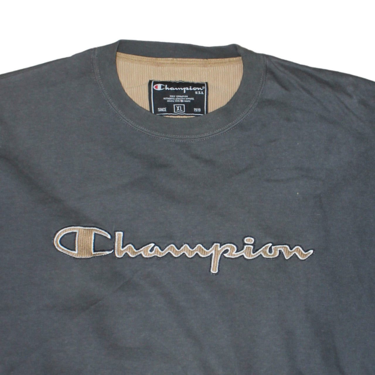 Mens UK Size XL Champion Grey Pullover Sweatshirt