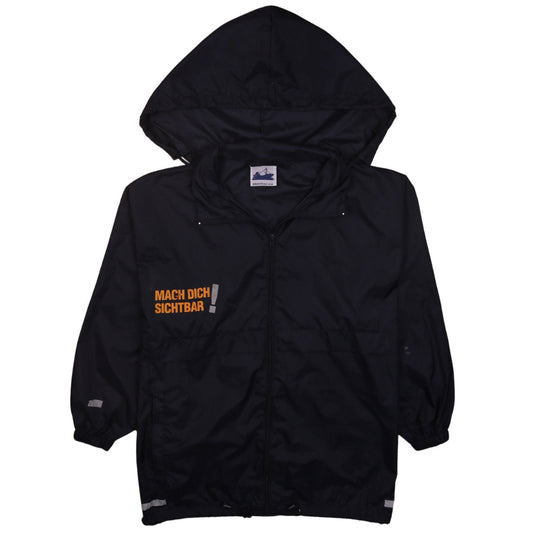 Boys UK Size 15-16 Years Sirocco Black Windbreaker Coat