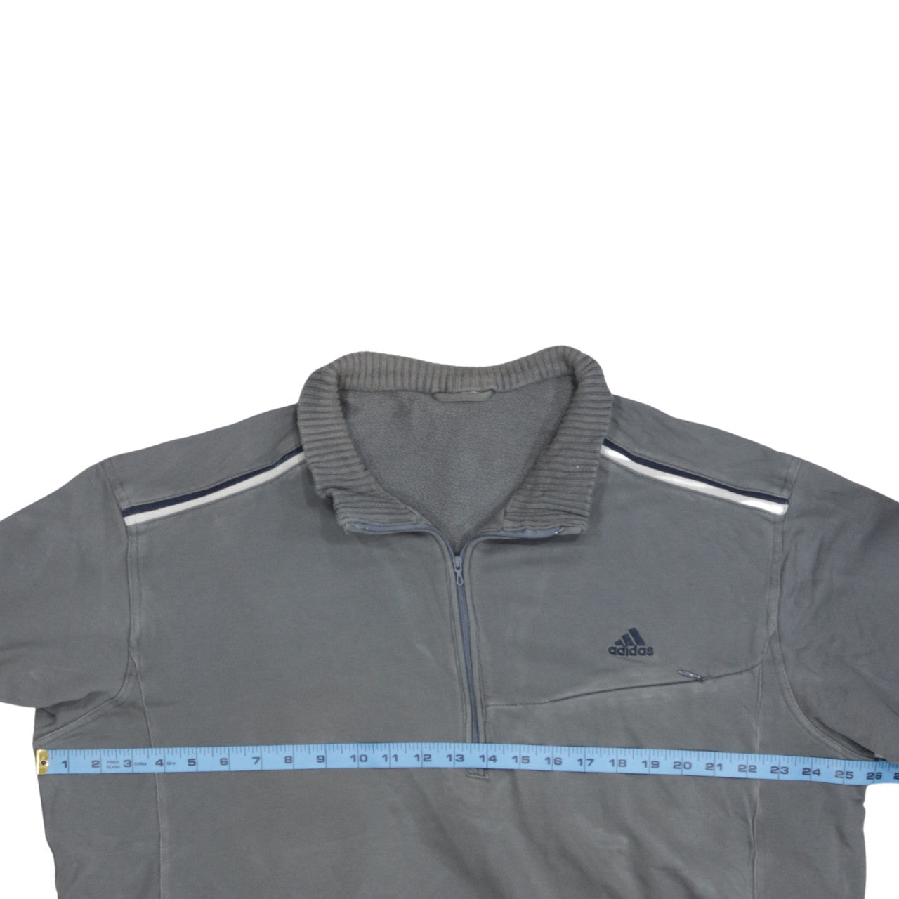 Mens UK Size L adidas Grey 1/2 Zip Sweatshirt