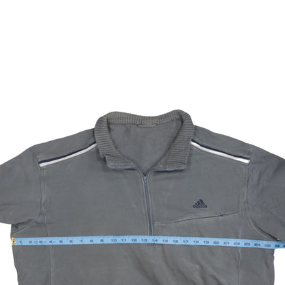 Mens UK Size L adidas Grey 1/2 Zip Sweatshirt